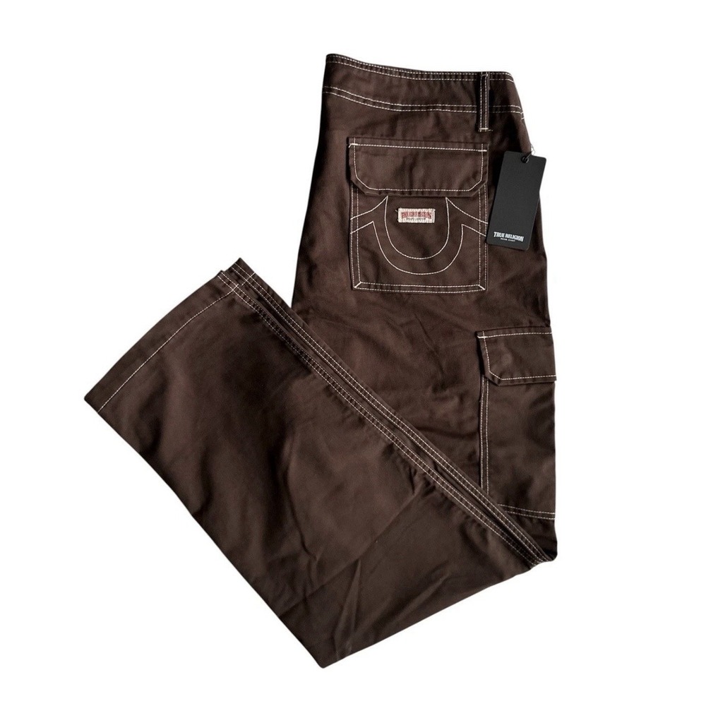 True Religion Brand Jeans Men's Baggy Cargo Pant Size 36x32 Bracken MSRP $159